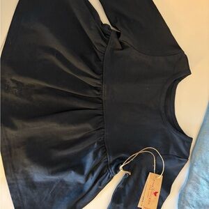 "Pink Chicken" brand navy blue peplum Bette top or dress, size 3!